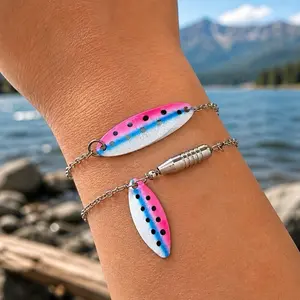Pink & White Lure Bracelet