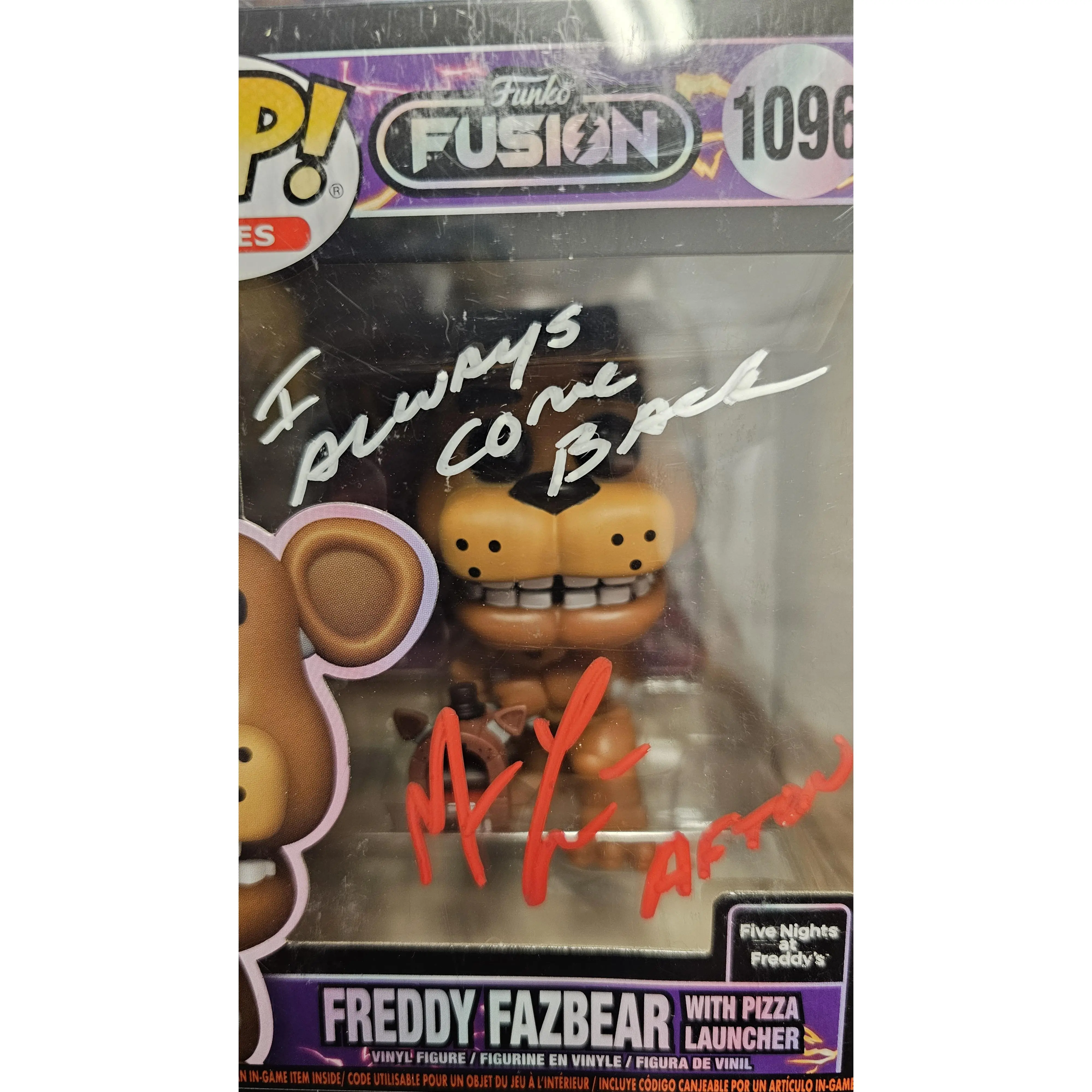 Funko Pop Freddy Fazbear with Pizza Launcher Signed by Matthew Lillard #1096