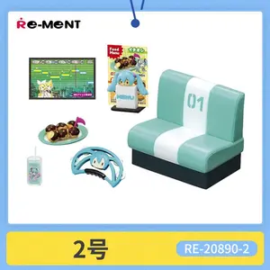 Genuine Re-Ment Hatsune Miku Ktv Room Karaoke Mini Scene Props Tabletop Decoration Blind Box Mini Model Girl'S Birthday Gifts