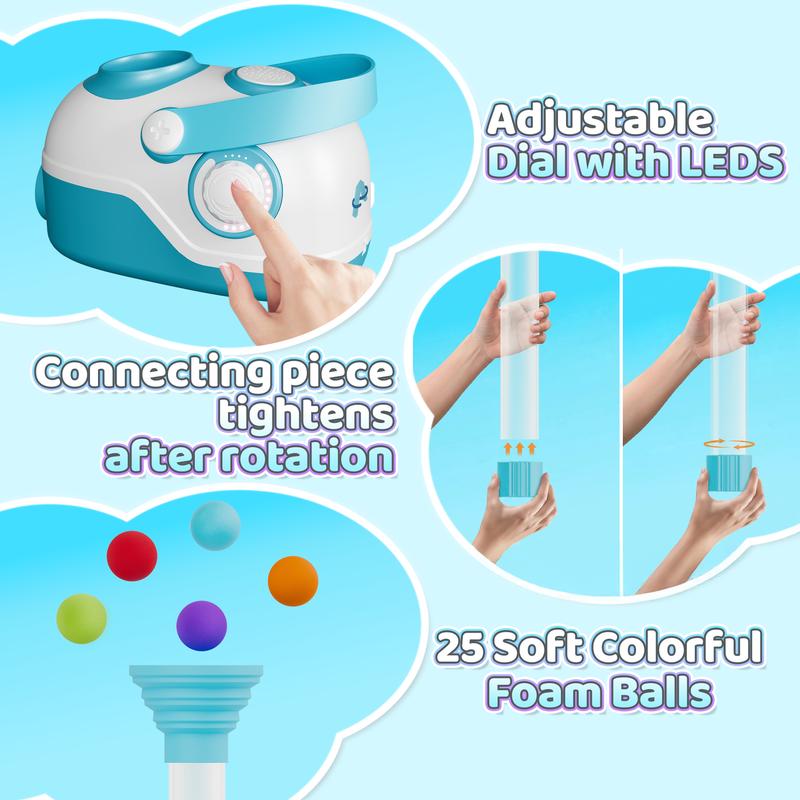 Air-Powered STEM Building Toys - Rechargeable & Play While Charging Kids Toys STEM Toys for 3+ Year Old, Birthday for Kids