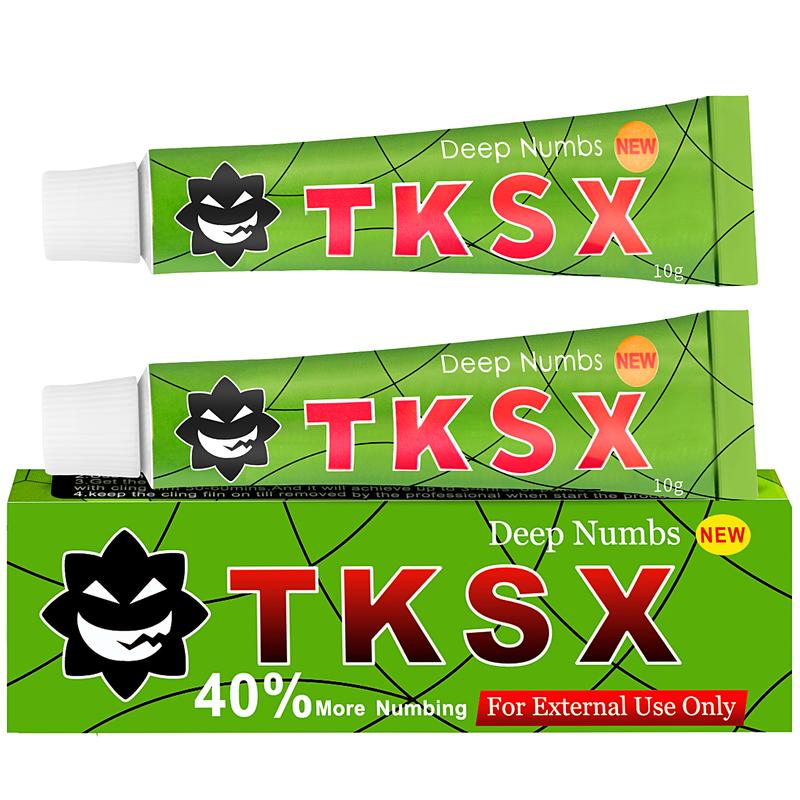 TKSX Tattoo Numbing Cream, Relief Cream for Laser Removal, Waxing, Eyebrow Threading, TKTX Tattoo External Cream (10g*4pcs)