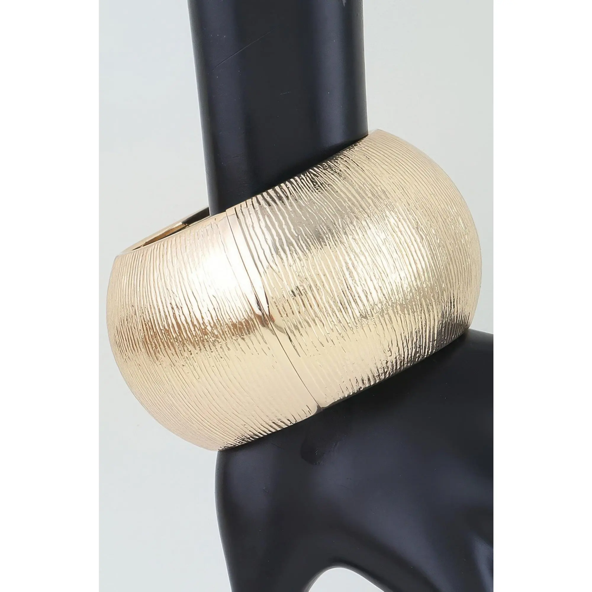 Polished Engraved Dome Cuff Bracelet