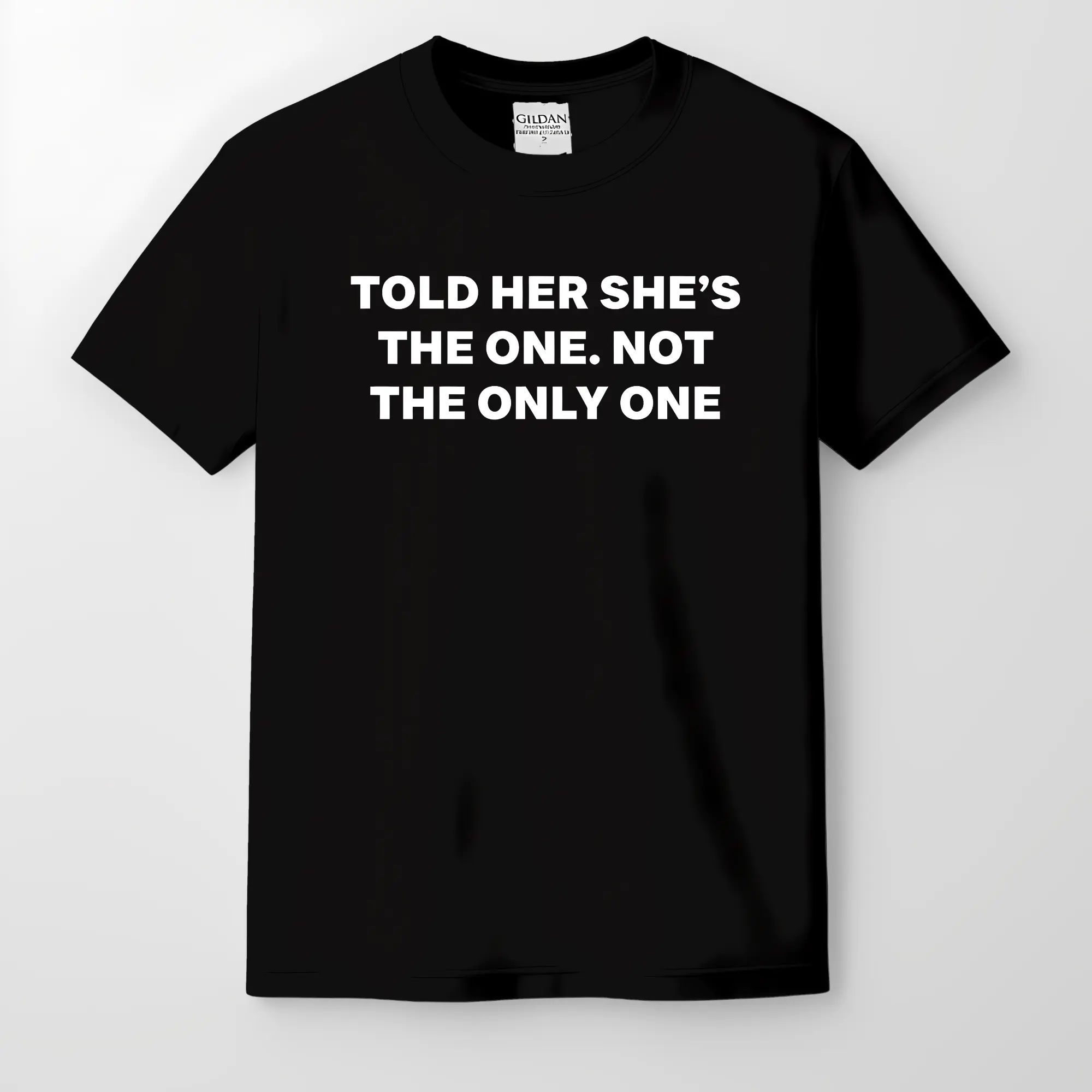 Told her she's The One. Not The Only One Graphics T-shirt, It's Comlicated T-shirt, For Men for Women, Menswear Men's top Shirt,Classic 100% cotton