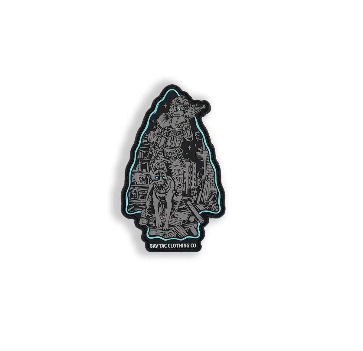Dogs of War PVC Tactical Patch - 3 in Heavy-Duty, Resilient Embroidery Patch with Velcro Backing for Quick Attachment, Secure Placement & Heavy Use, Resilience