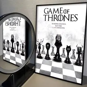 Game of Thrones Poster, The North Remembers Poster No Frame, Battle of Bastards Poster, Dark Aesthetic Minimalist Series Poster, Premium Wall Art