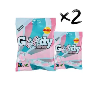 Bubs Goody Sour Ovals Raspberry Caramel 2 Pack of 90g