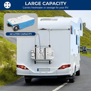 RV Water Tank 40L Easy Transport HDPE Gray