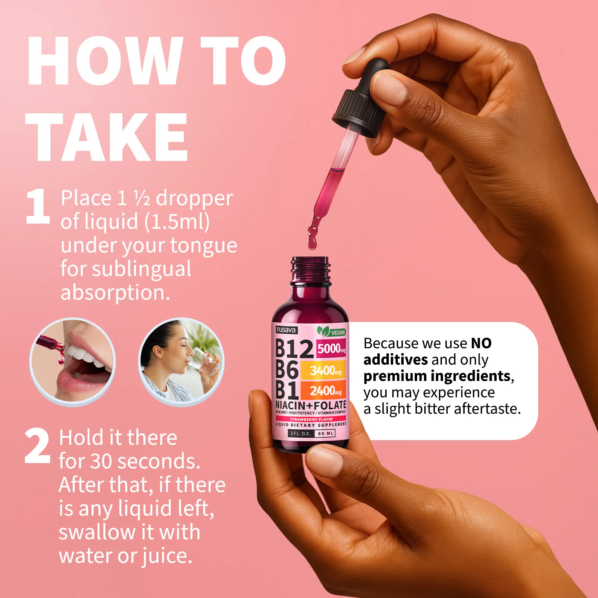 2-PACK) Vitamin B12 Liquid Supplement Drops with B6, B1, Niacin & Folate - Edible Support for Energy, Brain & Heart, Non-GMO & Gluten-Free, 4 Fl Oz Fitness Dietary - TikTok Shop 2-PACK) Vitamin B12 Liquid Supplement Drops with B6, B1, Niacin & Folate - Edible Support for Energy, Brain & Heart, Non-GMO & Gluten-Free, 4 Fl Oz Fitness Dietary - TikTok Shop