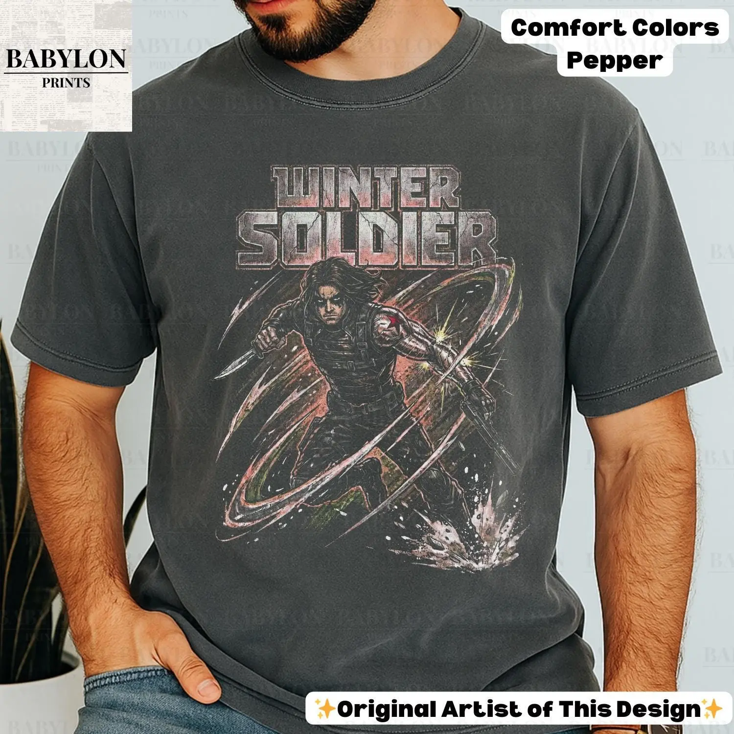 Comfort Colors Vintage Bucky Parnes 3 Shirt, Retro Winter With Soldier Graphic Tee, Superhero Male T-Shirt, Captain Fan Gift