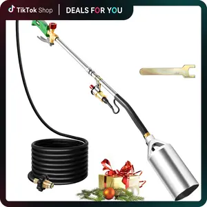 SonDiiko Powerful Weed Burner, Propane Torch High Output 50,000 BTU Weed Torch with 11.5FT CSA-Certified Hose and Upgrade Propane Tank Connector(WITHOUT Prppane Tank), Weed Torches for Outside snow road charcoal