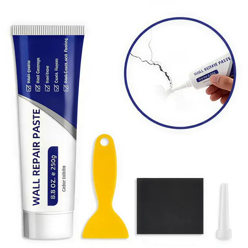 Home Drywall Patch Repair Kit - 250g Quick-Drying Wall Mending Agent, Heavy-Duty Self-Adhesive Wall Sealant, Water-Resistant Paste for Home Improvement Building Supplies