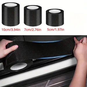 Nano Carbon Fiber Car Door Sill Protector Film, 3m PVC Waterproof Scratch-Resistant Tape, Universal Bumper Protection, Car Accessories, Car Door Trim Sticker