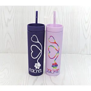 Vet Tech Tumbler Personalized - Vet Tech Tumbler with Straw - Gift for Vet Tech - Personal Vet Tech