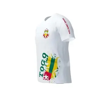 Togo Customized Country T-Shirt with Flag and Coat of Arm Design - Unisex Casual Wear. Dimensions, volume weight. Available in Sizes S, M, L, XL, XXL