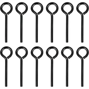 12 count 5/32 inch Standard Hex Dogging Key with Full Loop, Black Solid Metal Allen Key Sets Wrench for  Push Bar Panic Exit Device Key