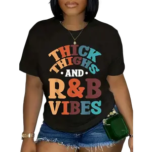 [100% Cotton] Unisex Thick Thighs R&B Vibes T-Shirt 90's R&B Girl RnB R And B Body Positivity