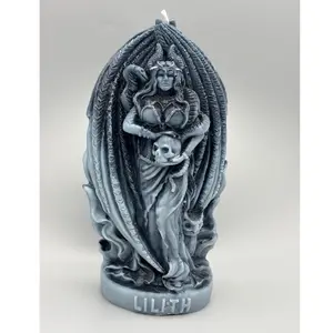 Beautiful Lilith Goddess Candle non scented choose a color