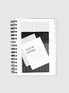 Cloth & Paper A5 Spiral Pocket Folder Transparent Notched Pocket Opening Document Organizer for Office Supplies White Storage Holder