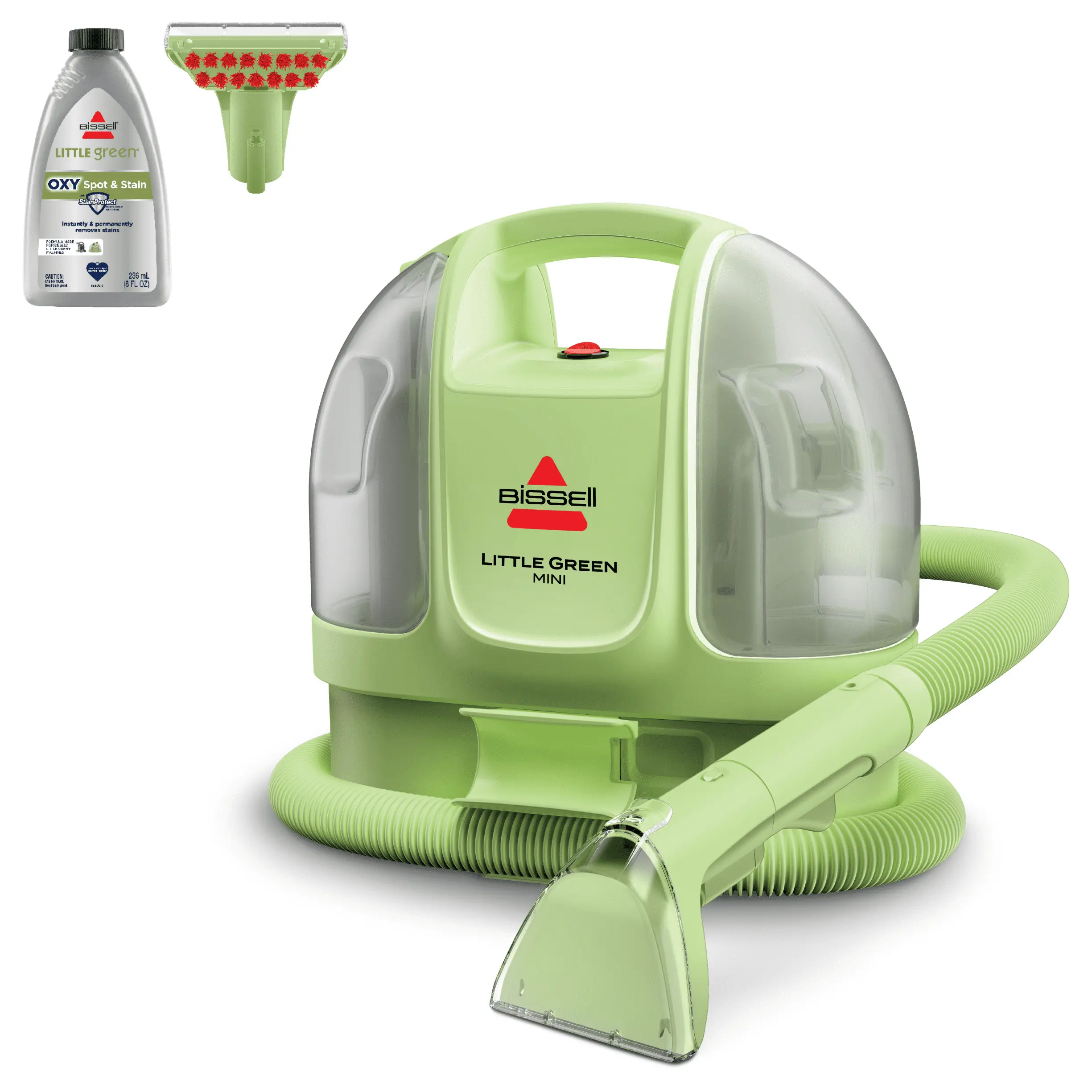 BISSELL Little Green 4095 Mini Portable Deep Cleaner, Upholstery & Car Auto Detailer with 4" Tough Stain Tool and Trial Formula