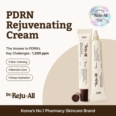 [Official] Dr.Reju-All Advanced PDRN Rejuvenating Cream - Salmon DNA PDRN, 99% Pure 1200 ppm, Korean Pharmacy Distributed, Radiant Natural Hydration Boost, Fragrance Free Sensitive Skin Face Moisturizer, Smooth Lightweight with Hyaluronic Acid, Plump Skin