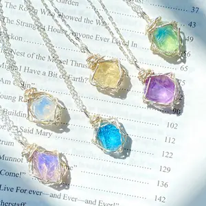 Handcrafted Raw Crystal Wire-Wrapped Pendants
