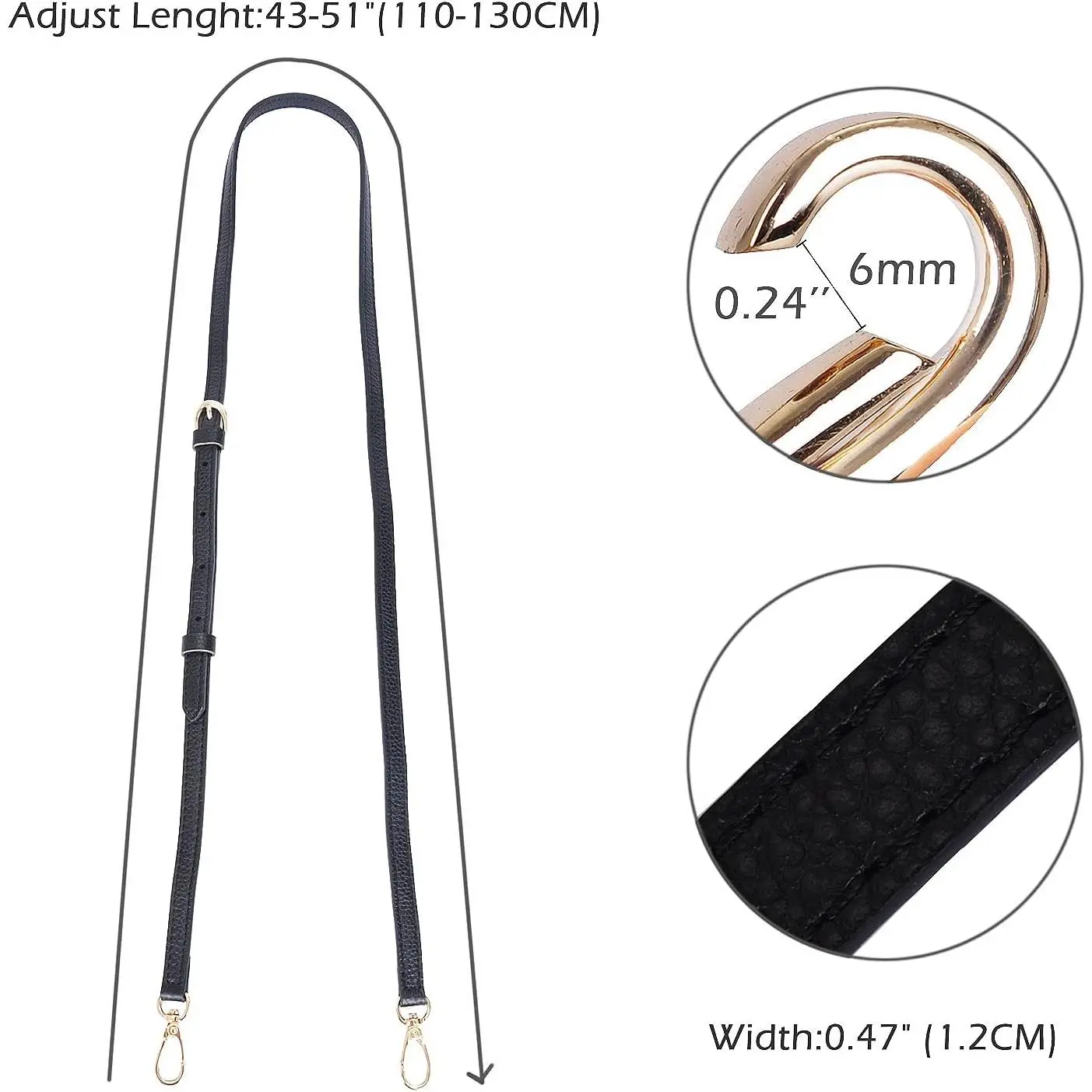 LIVE UP Full Grain Purse Strap Genuine Leather Replacement for Cross Body Bag Handbags LIVE UP Full Grain Purse Strap Genuine Leather Replacement for Cross Body Bag Handbags