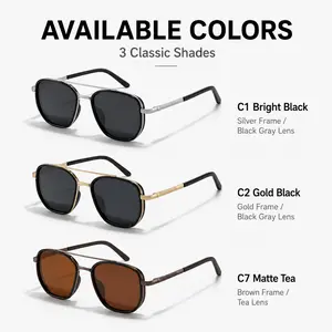 2026 Polarized Geometric Sunglasses for Women & Men, Double Bridge UV400 Protection Fashion Eyewear,  Lightweight Summer Travel Shades, Driving Beach Travel Daily Use