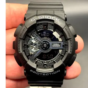 Casio G-Shock GA110-1B Men's Analog Digital Black Resin 200M Rugged Watch NIBWT