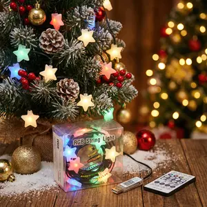 Smart Star String Lights 33ft/66ft - App Control RGB Music Sync Waterproof for Bedroom & Christmas Decor