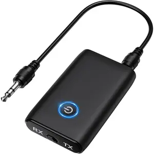 Bluetooth transmitter receiver 2 in 1 aux bluetooth adapter for car 35mm wireless audio adapter home audio system headphones airplane speaker