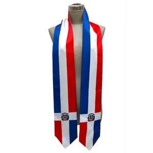 Dominican Republic Flag Graduation Stole, Sash, Cultural pride stole