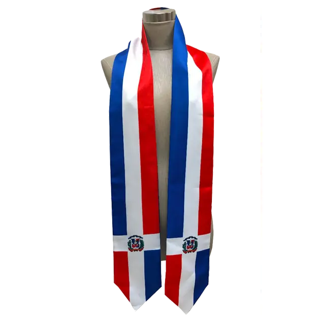 Dominican Republic Flag Graduation Stole, Sash, Cultural pride stole