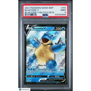 2021 Pokemon Swsh Black Star Promo #101 Blastoise V Battle Deck PSA 9
