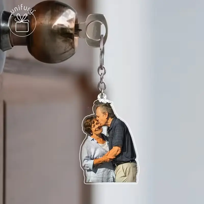 Custom Acrylic Keychain - Double-Sided Photo Print Pet Accessory, Personalized Couple Keyring, Sentimental Boyfriend Gifts for Boyfriend, Romantic