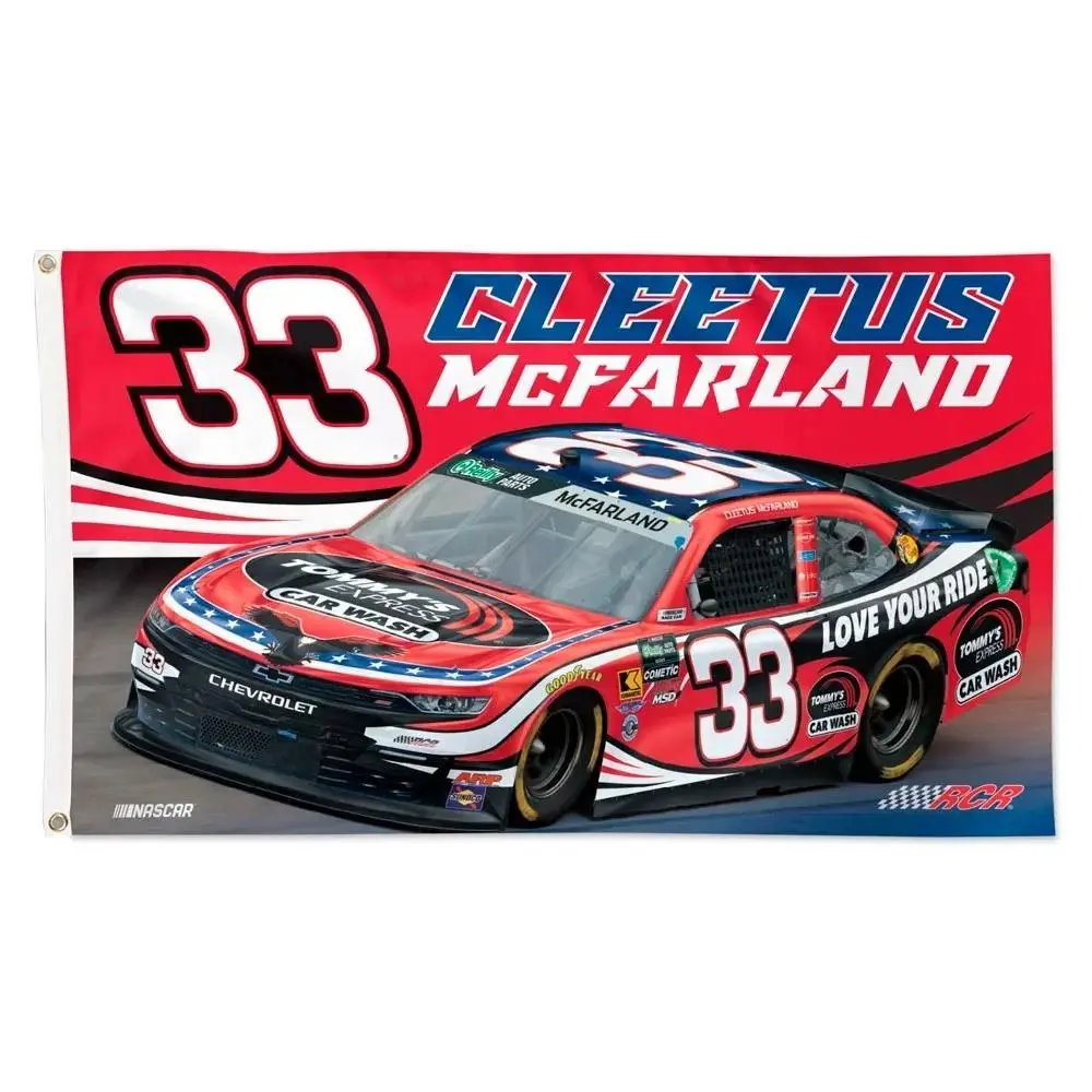 Cleetus McFarland #33 Your Ride Nascar Car Racing 3x5 FT Flag Wall Decore Banner