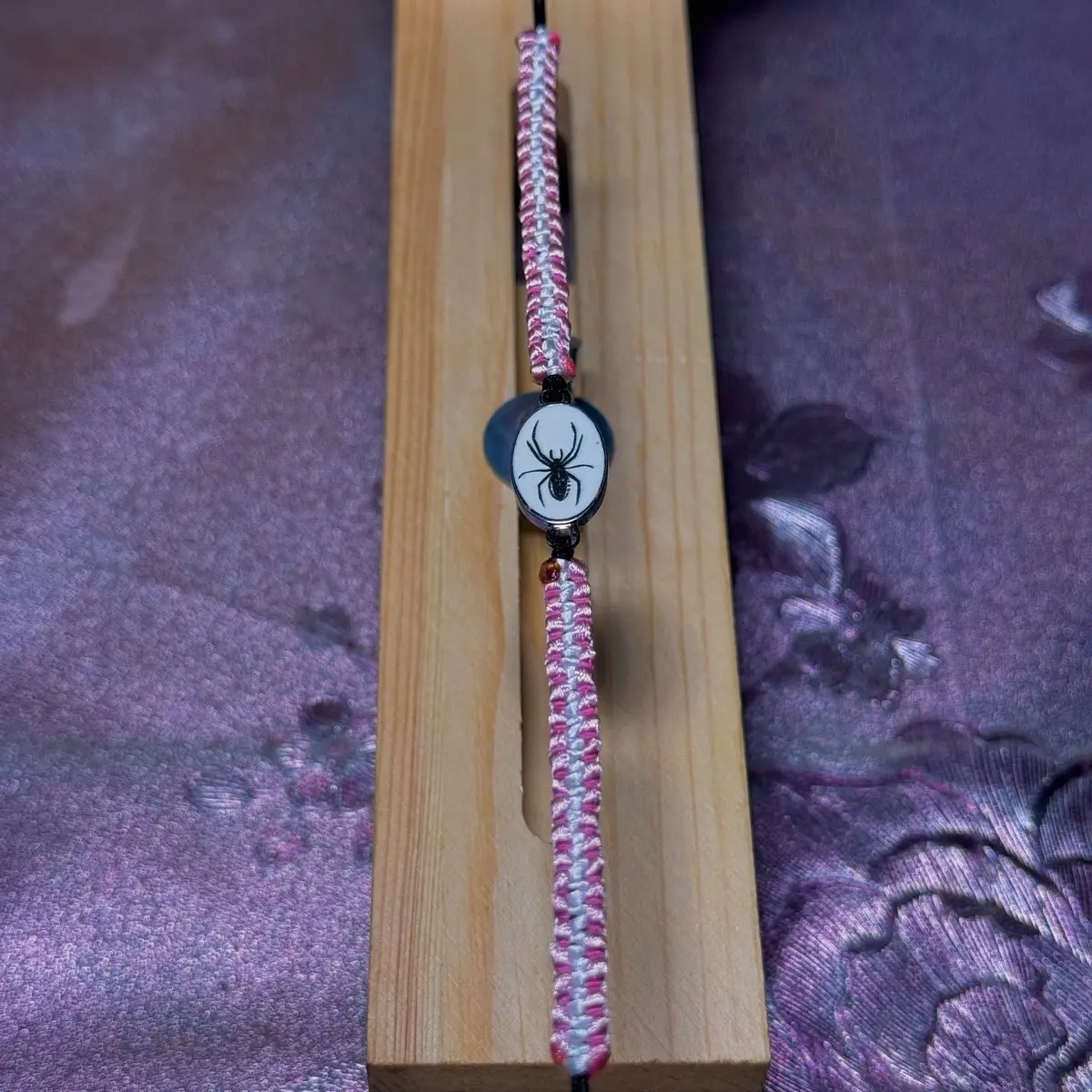 Spider-Man Inspired Pink & white Bracelet with Spider Charm for anyone