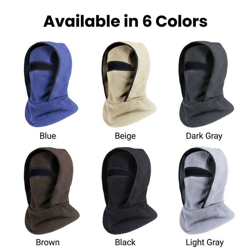 Balaclava Ski Mask for Men & Women - Windproof Fleece Hood Winter Face Mask & Neck Warmer, Thermal One-Piece Pullover Hat for Skiing, Cycling, Motorcycle, Running & Extreme Cold Weather Gear, Soft Breathable Helmet Friendly Head Cover