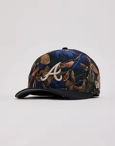 Mens New Era MLB Atlanta Braves Leaves 9Fifty A-Frame Snapback Hat