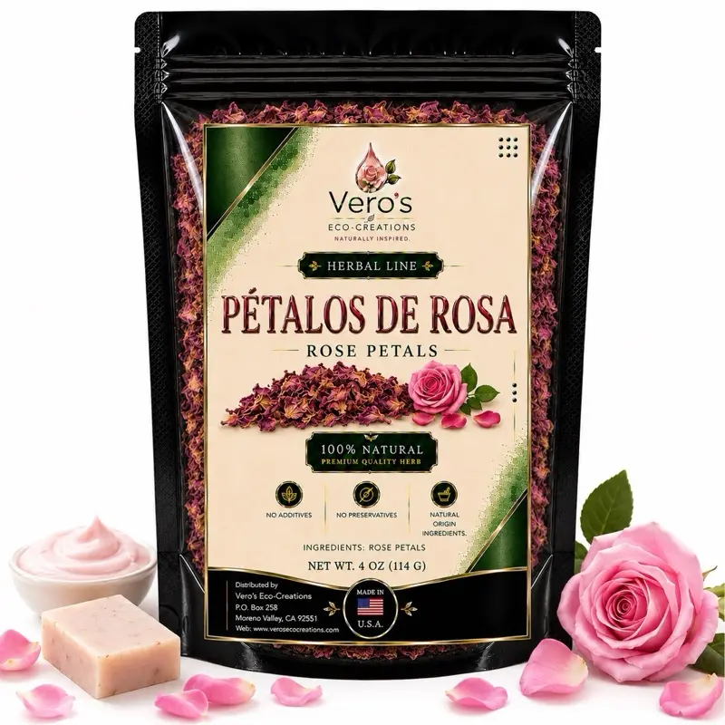VEC Rose Dried Petals Organic , 4oz (114g)