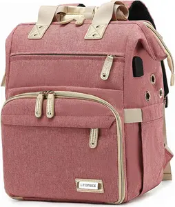 Stylish and Functional Knitting Bag Backpack - Travel-Friendly Yarn Storage Organizer with USB Charging Port and Large Capacity for Knitting and Crochet Essentials