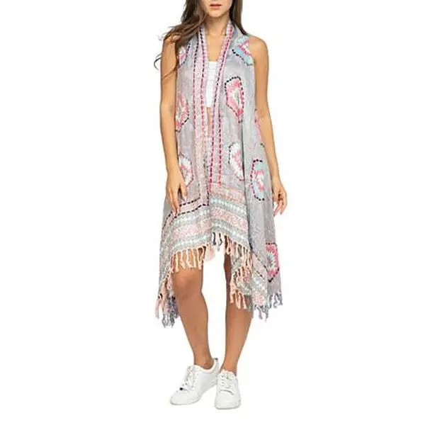 Raj Erin Thick Stitch Embroidered Vest