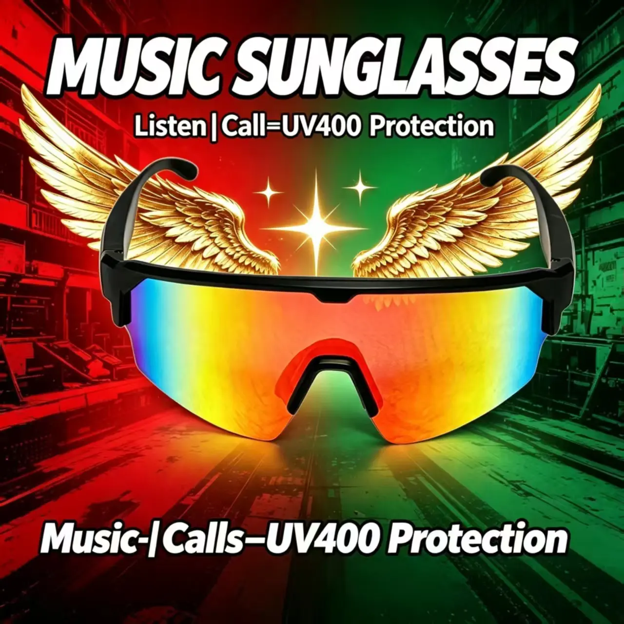Smart Glasses,Polarized Bluetooth Sunglasses for Men & Women, Safety Glasses with Built-in Mic & HD Open Ear Speakers,Wireless Sport Glasses Indoor/Outdoor UV Protection