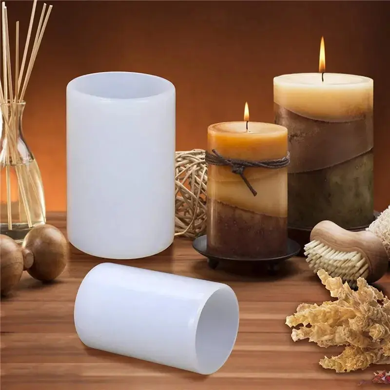 3D cylindrical silicone mold, handmade candle, soap mold, resin wax gypsum production, home decoration gifts