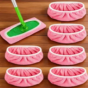 Reusable Mop Pad, Dry & Wet Use Flat Mop Cover, Washable Mop Pads, Durable High Absorbency, Suitable for Hardwood Floors, Efficient Floor Cleaning Tool