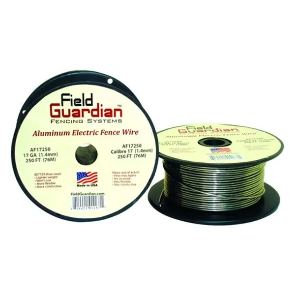 Field Guardian Conductive Rustproof 14 Gauge Aluminum Wire Roll - 120 ft, Smooth Finish Electrical Wire for Home Improvement