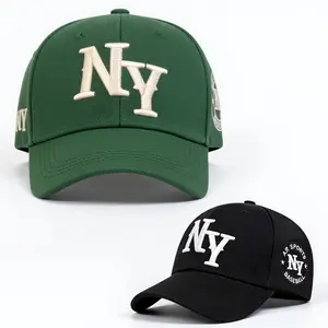 Unisex NY Letter Baseball Cap, Simple and Versatile Embroidered Visor, Adjustable Size, Outdoor Sports Fitness Portable Long Brim Hat, Party Gathering Decoration Curved Brim Cap, Gift for Family and Friends