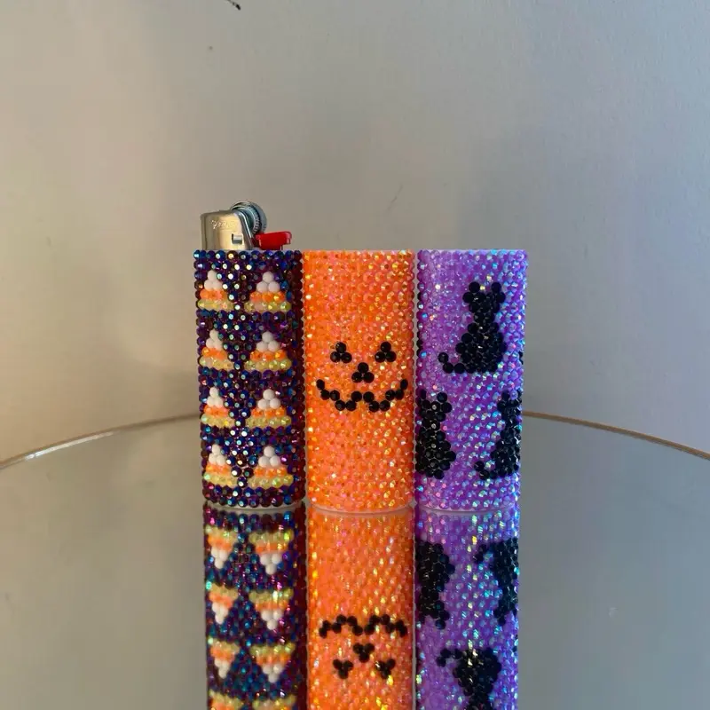 Reusable Rhinestone Lighter Case Halloween Collection