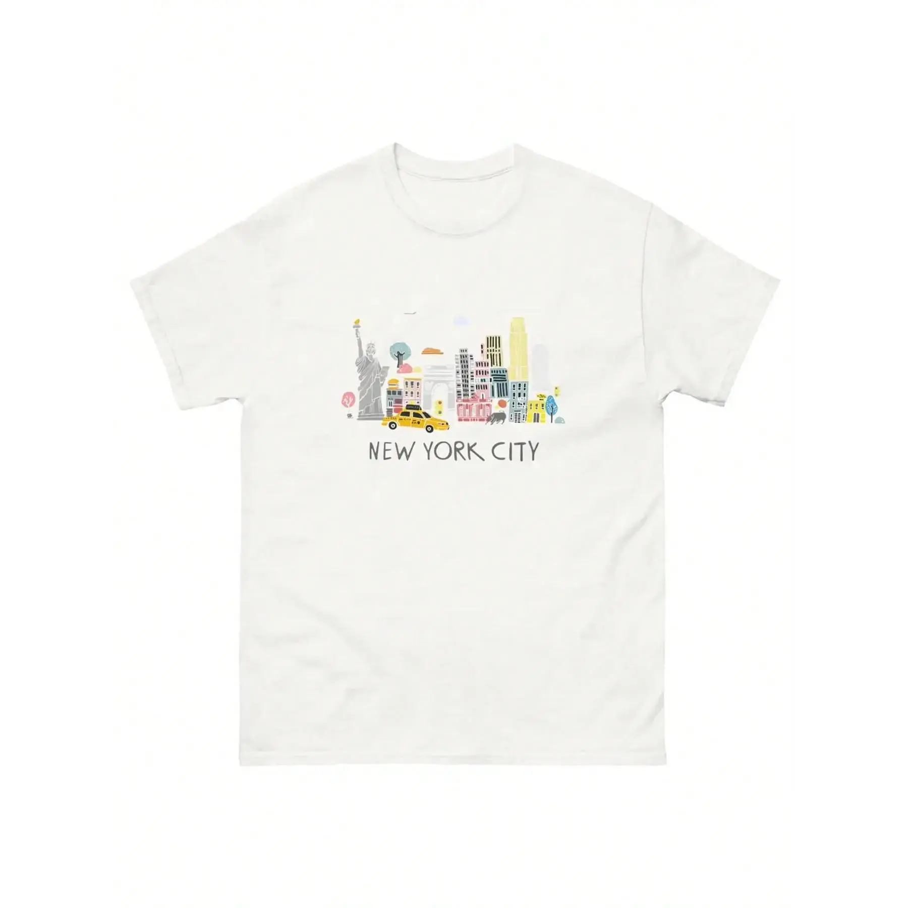 Women's Plussize Loose Fit T Shirt with Funny NYC Print - Super Soft Short-Sleeve All-Season Sports Top, Women's Clothes, Shorts, T Shirts, Round Neck, Party, Shortsleeve, Casual, Lady, Streetwear, Graphic Tee, Graphic Shirts