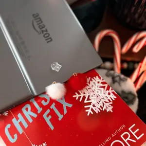 Christmas Puff Ball Kindle Dust Plug Charm - Perfect for Book Lovers