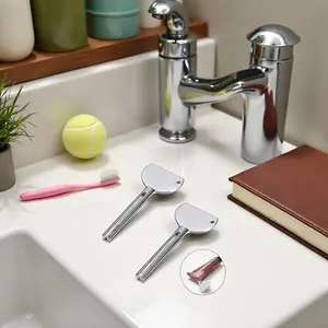 2pcs Stainless Steels Metal Tube Squeezer Keys Tool  Salon Squeezers Daily Living Squeezing